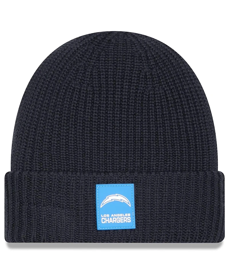 New Era Men's Charcoal Los Angeles Chargers 2025 Sideline Cold Weather Cuffed Knit Hat