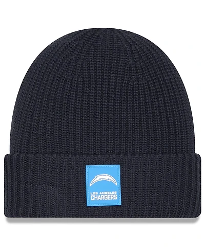New Era Men's Charcoal Los Angeles Chargers 2025 Sideline Cold Weather Cuffed Knit Hat