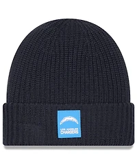 New Era Men's Charcoal Los Angeles Chargers 2025 Sideline Cold Weather Cuffed Knit Hat