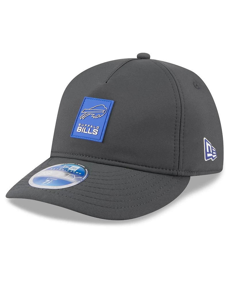 New Era Men's Charcoal Buffalo Bills 2025 Sideline Cold Weather Retro Crown 59FIFTY Fitted Hat
