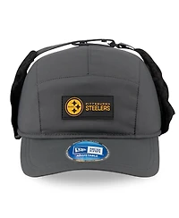 New Era Men's Charcoal Pittsburgh Steelers 2025 Sideline Cold Weather Runner Dog Ear Adjustable Hat