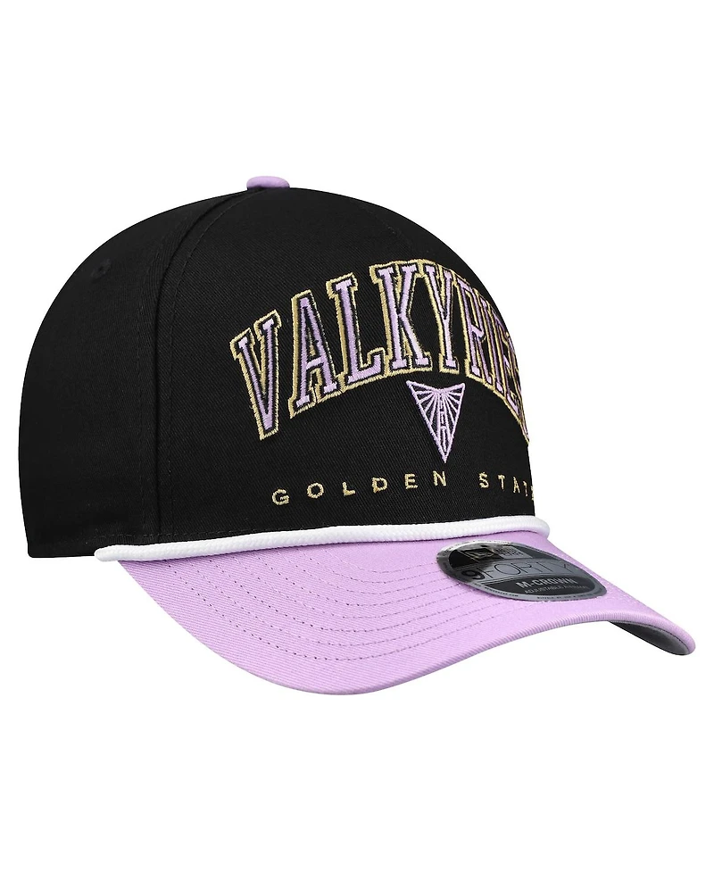 New Era Men's Eclipse Black Golden State Valkyries Bold Arch Coolera 9FORTY A-Frame M-Crown Adjustable Hat
