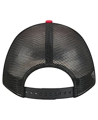 New Era Men's Red San Francisco 49ers Linear A-Frame 9FORTY Adjustable Hat