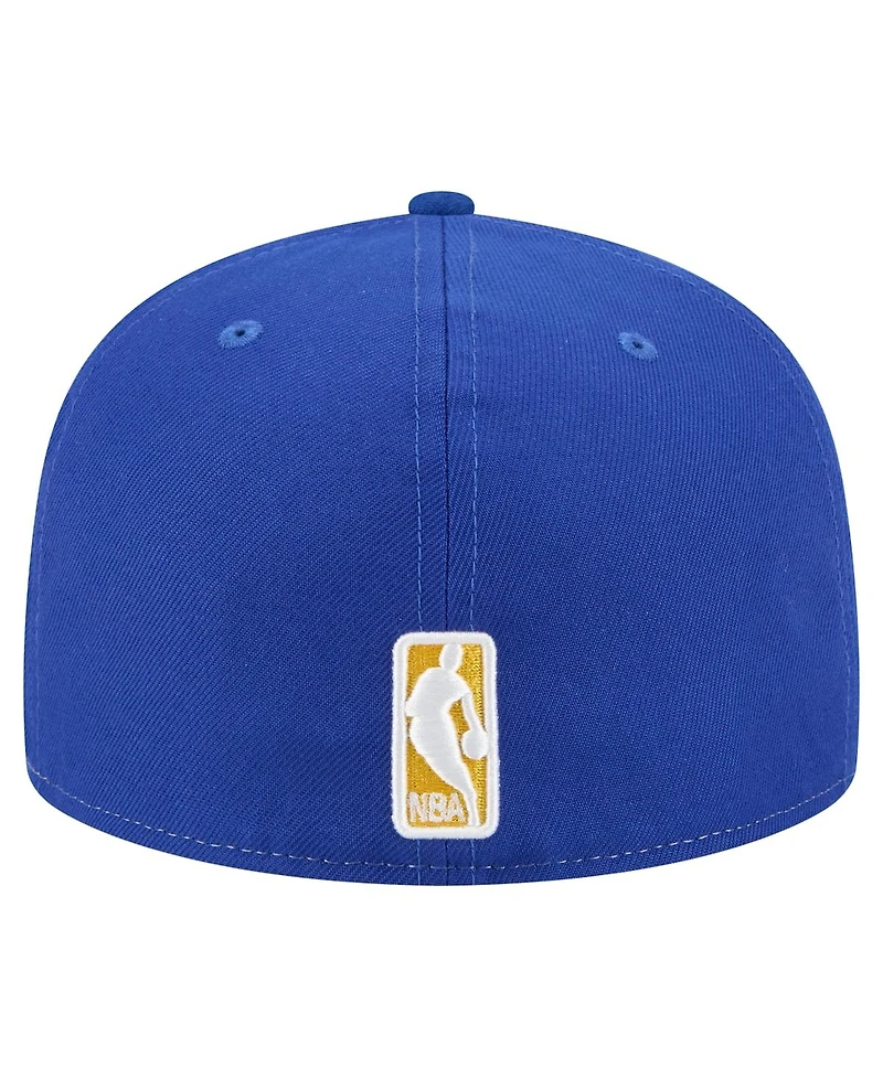 New Era Men's White/Royal Golden State Warriors Repeat 59Fifty Fitted Hat
