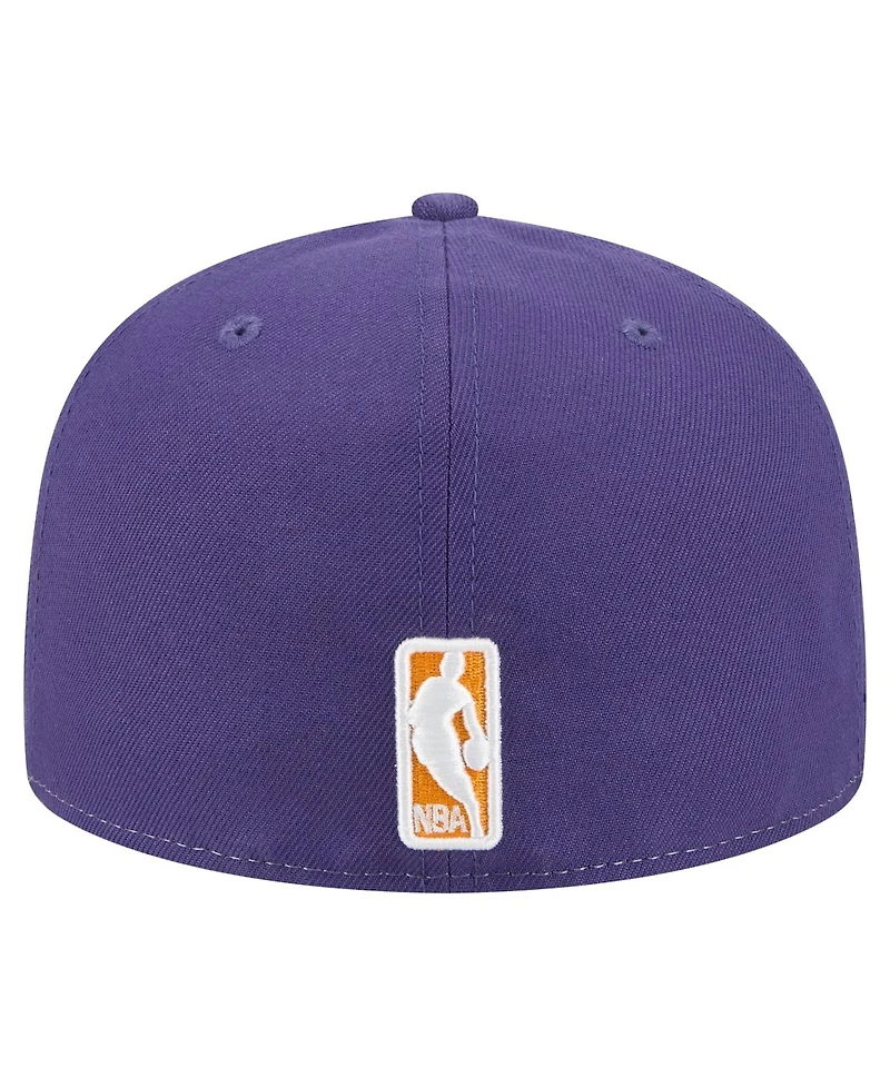 New Era Men's White/Purple Phoenix Suns Repeat 59Fifty Fitted Hat