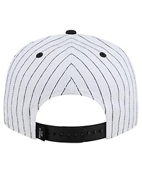 New Era Men's White Brooklyn Nets Deceptor Pinstripe 9FIFTY Snapback Hat