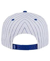 New Era Men's White Philadelphia 76ers Deceptor Pinstripe 9FIFTY Snapback Hat