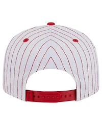 New Era Men's White Toronto Raptors Deceptor Pinstripe 9FIFTY Snapback Hat