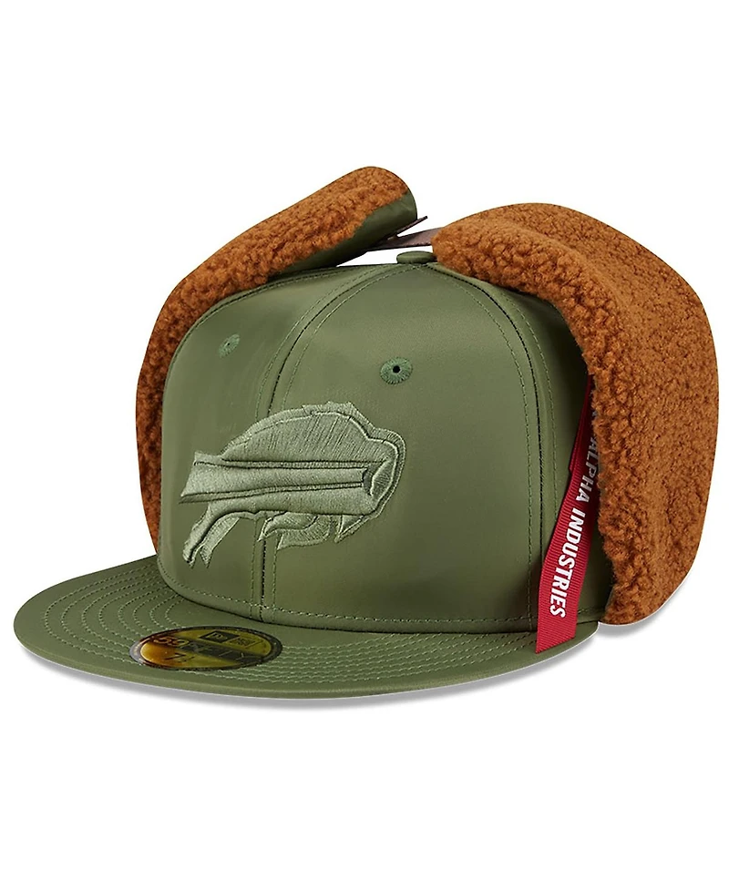 New Era x Alpha Men's Industries Olive Buffalo Bills Dog Ears 59FIFTY Fitted Hat