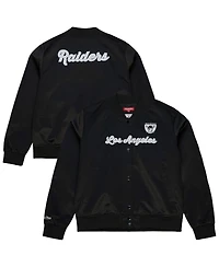 Mitchell & Ness Women's Black Las Vegas Raiders Full-Snap Satin Jacket