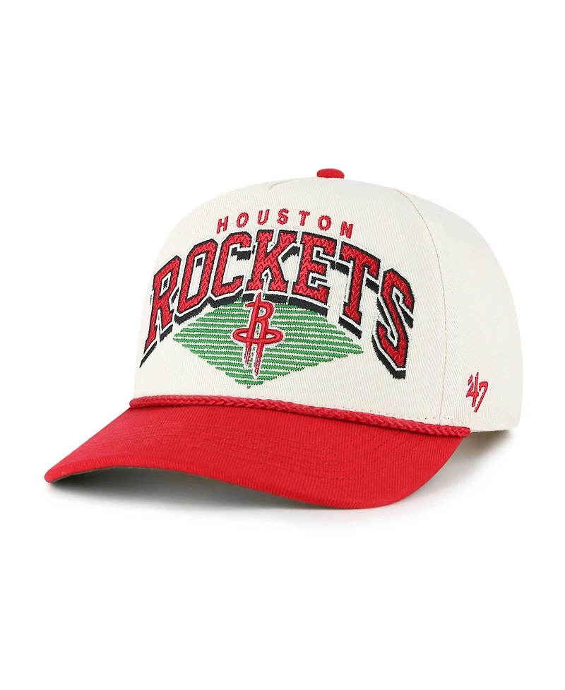 '47 Brand Men's Cream/Red Houston Rockets Pomona Two-Tone Rope Hitch Adjustable Hat