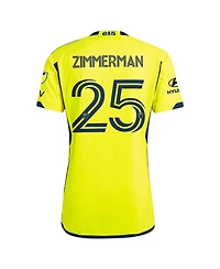 Adidas Men's Walker Zimmerman Yellow Nashville Sc 2024 The 615 Kit Authentic Player Jersey