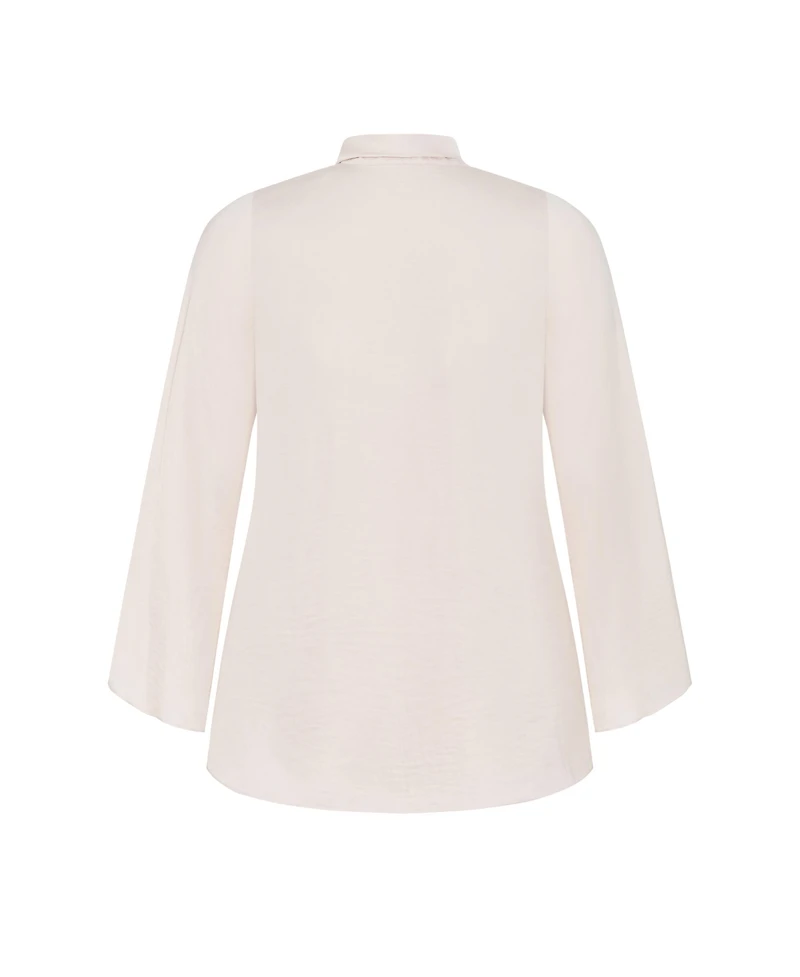 City Chic Plus Mahalia Neck Tie Top