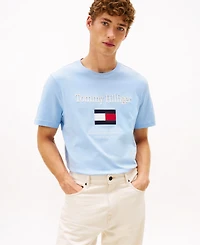 Tommy Hilfiger Men's Logo Embordered Flag T-Shirt