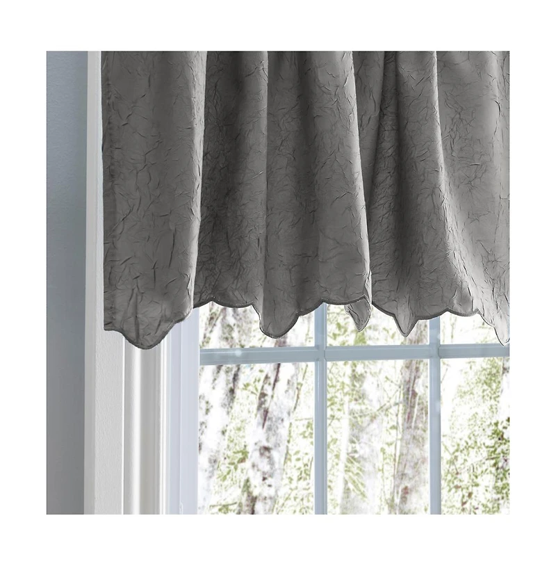 Ellis Curtain Portland Crushed Taffeta Rod Pocket Valance - 48x15