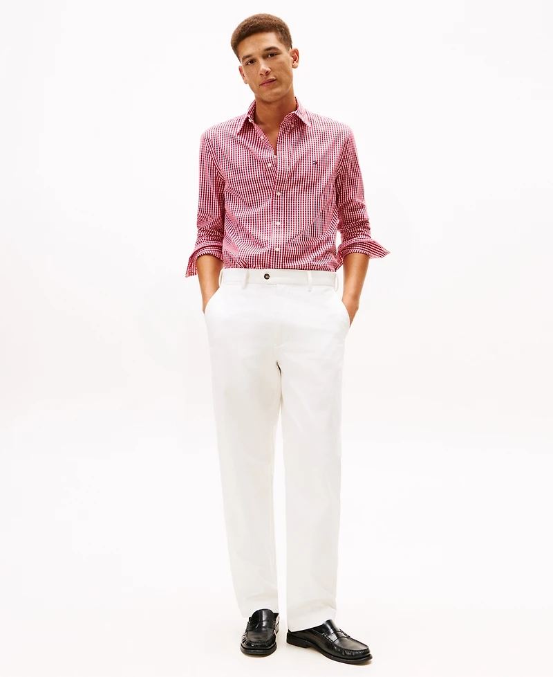 Tommy Hilfiger Men's Flex Poplin Big Gingham Shirt