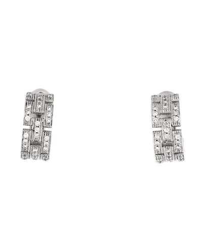 Pre-Owned Cartier Maillon Panthere 3 Row Hoop Earrings