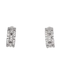 Pre-Owned Cartier Maillon Panthere 3 Row Hoop Earrings