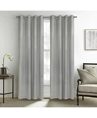 Habitat Bristol Room Darkening Uv Protecion Grommet Curtain Panel for Windows 52" x Grey