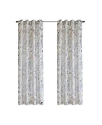 Habitat 100 Polyester Audrey Sheer Grommet Floral Faux Linen Curtain Panel 52 X22 X 63 X22 Multi