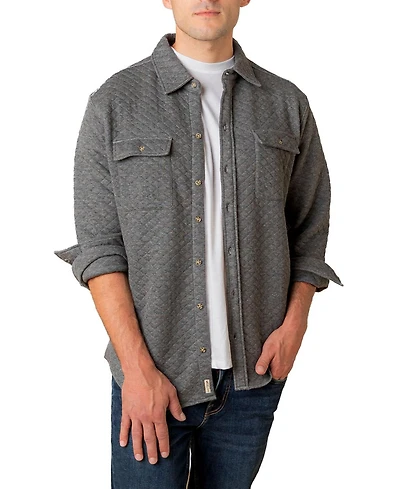 Hope & Henry Men's Long Sleeve Quilted Shirt Jacket