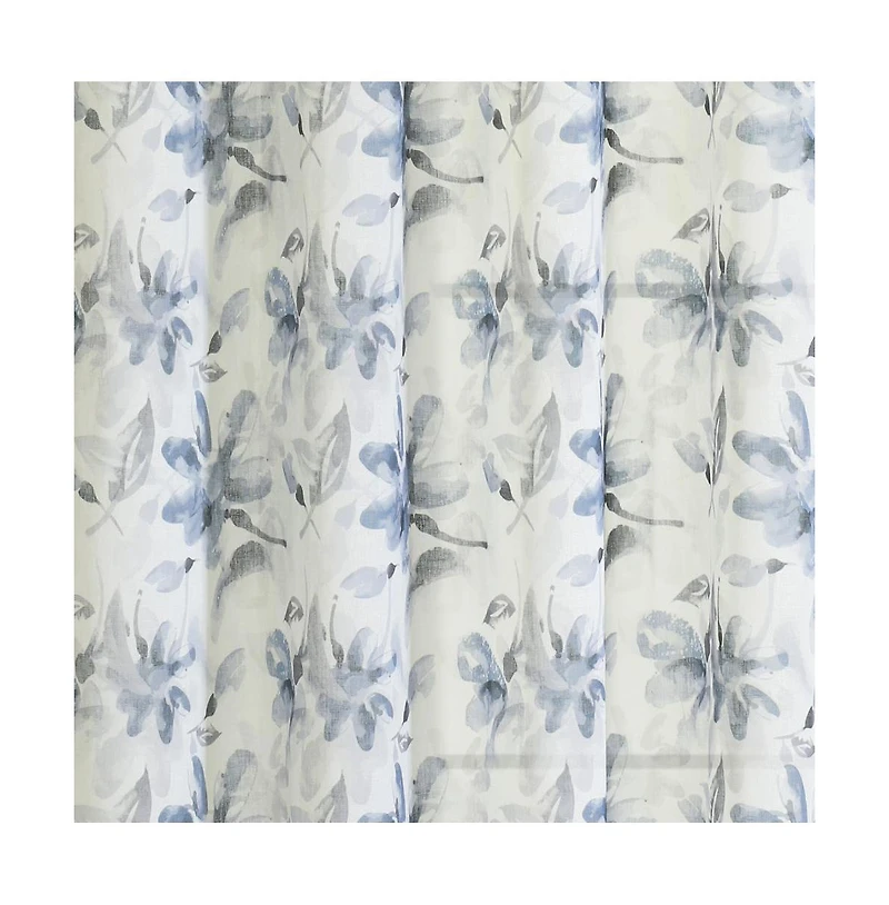 Habitat Florence Sheer Grommet Subtle Watercolor Floral Design Curtain Panel for Livingroom Bedroom 52" x 108" Multicolor