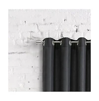 Habitat Abstract Light Filtering Exclusive Geometric Jacquard Grommet Curtain Panel 52" x 84" Charcoal