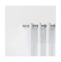 Habitat Diamante Sheer Grommet Exclusive Embroidered Diamond Pattern Curtain Panel 52" x 63" White