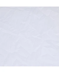 Habitat 85% Polyester 15% Cotton Crushed Sheer Tab Crinkle Textured Solid Curtain Panel 52" x 63" White