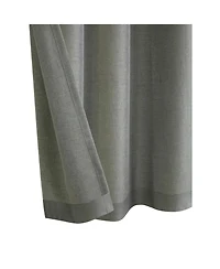 Habitat 100% Polyester Milo Light Faux Linen Solid Filtering Grommet Curtain Panel 52" x 95" Grey