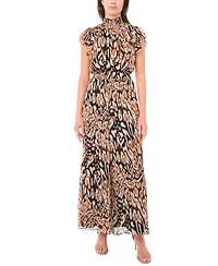 Msk Women's Flutter Sleeve Smocked Waist Jumpsuit