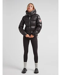 JACK1T Women's Ez Boxed Racer Hooded Puffer Coat