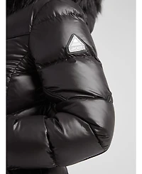 JACK1T Women's Diamond Belted Extra Long Down Coat