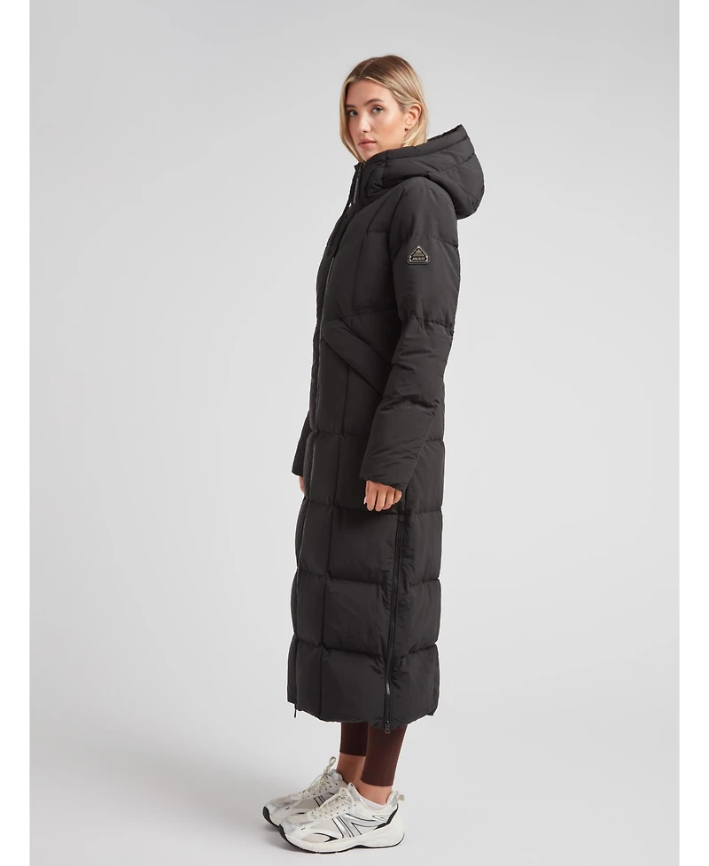JACK1T Women's Black Star Extra Long Down Coat