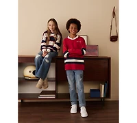 Tommy Hilfiger Boys 2T-7 Varsity Long Sleeve Polo Shirt