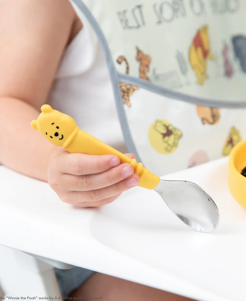 Bumkins Baby Boy or Baby Girl 2-Piece Pooh Spoon and Fork Set