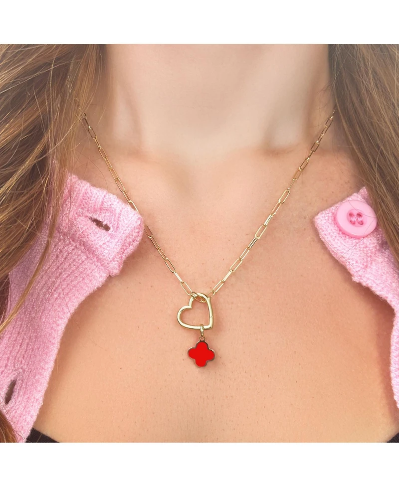 The Lovery Coral Clover Charm 14K Gold - 10 millimeters