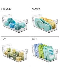 iDesign Plastic Condiment Organizer with Handles, Set of 4, Clear, Made in Usa