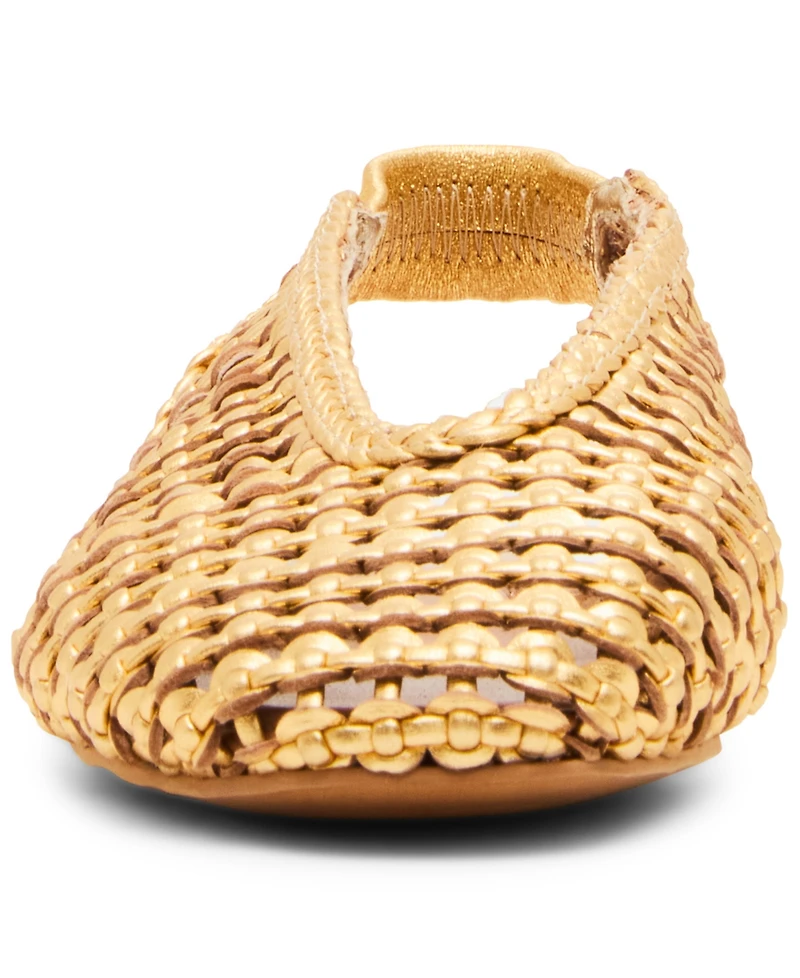Steve Madden Women's Rumi Woven Slingback Raffia Flats