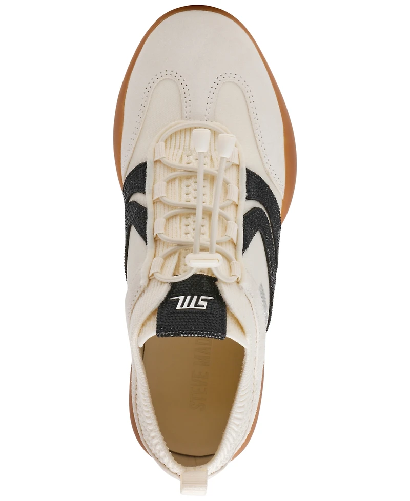 Steve Madden Women's Reboot-r Rhinestone Lace-Up Sneakers