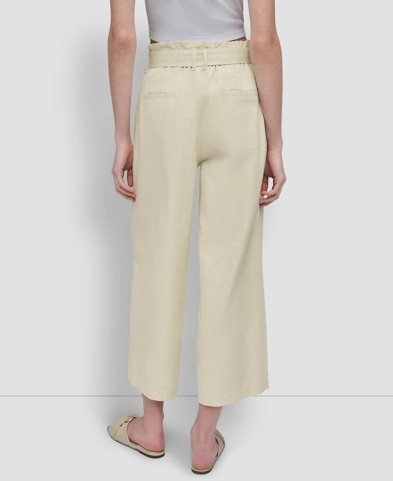 Dkny Jeans Women's High-Rise Paper Bag Pants