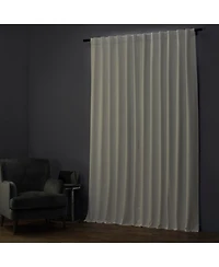 Half Price Drapes Off White Performance Linen Hotel Blackout Curtain