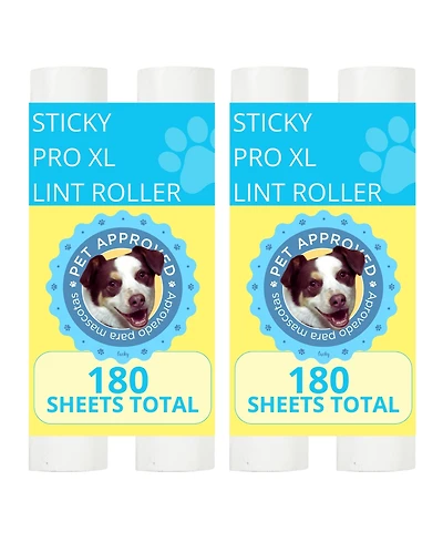 True & Tidy StickyPro Xl 4-Pc. Lint Roller Refill Set