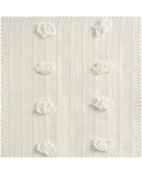 Half Price Drapes Strasbourg Dot Cream Geometric Patterned Faux Linen Sheer Curtain