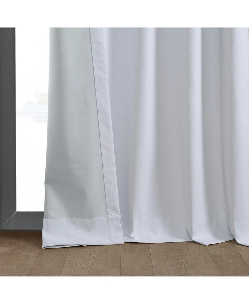 Half Price Drapes White Thermal Cross Linen Weave Blackout Curtain