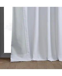 Half Price Drapes White Thermal Cross Linen Weave Blackout Curtain