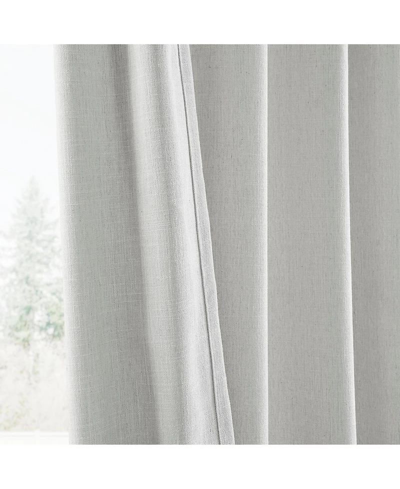 Half Price Drapes Off White Simply Faux Linen Curtain Pair (2 Panels)