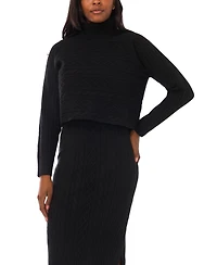 1.state Women's 2-Piece Turtle Neck Sweater and Midi Dress Set