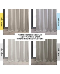 Half Price Drapes Hazelwood Beige Solid Cotton Hotel Blackout Curtain
