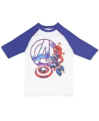 Avengers Boys Marvel 2-Piece Quick Drying Swim Shirt and Trunks Swimsuit Set